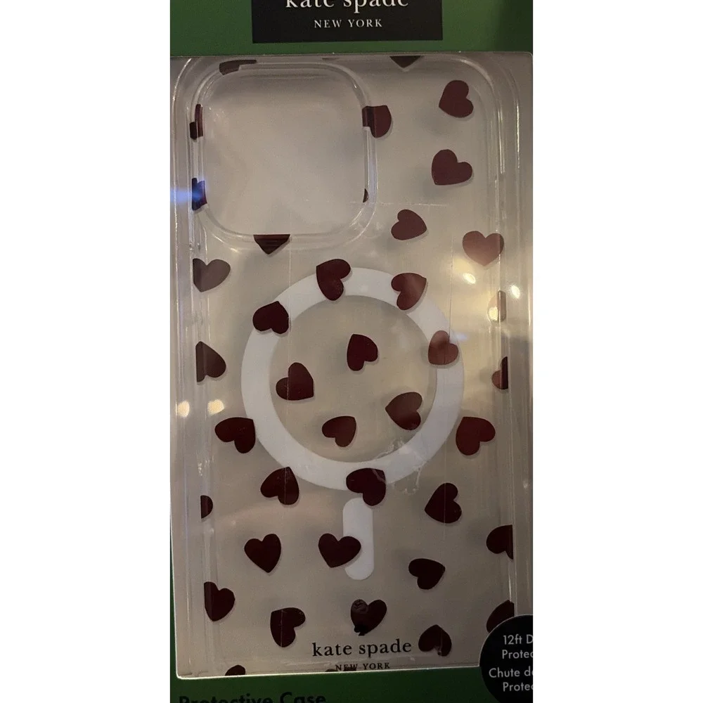 Kate Spade iphone 16 pro max case Red Heart